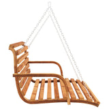 NNEVL Swing Bench Solid Bent Wood with Teak Finish 91x130x58 cm