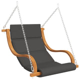 NNEVL Swing Chair with Cushion Solid Bent Wood with Teak Finish