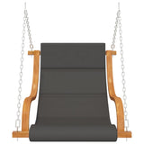 NNEVL Swing Chair with Cushion Solid Bent Wood with Teak Finish