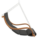 NNEVL Swing Chair with Cushion Solid Bent Wood with Teak Finish
