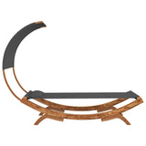 NNEVL Hammock with Canopy 100x216x162cm Solid Bent Wood Anthracite