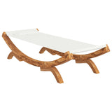 NNEVL Hammock 100x188.5x44 cm Solid Bent Wood Cream