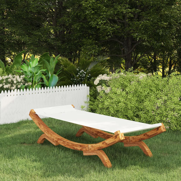 NNEVL Hammock 100x188.5x44 cm Solid Bent Wood Cream