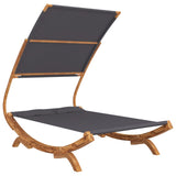 NNEVL Hammock with Canopy 165x198x140 cm Solid Bent Wood Anthracite