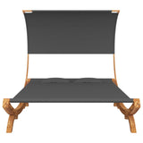 NNEVL Hammock with Canopy 165x210x155cm Solid Bent Wood Anthracite
