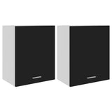 NNEVL Hanging Cabinets 2 pcs Black 50x31x60 cm Chipboard