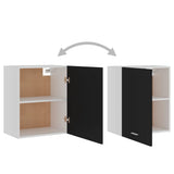 NNEVL Hanging Cabinets 2 pcs Black 50x31x60 cm Chipboard