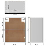 NNEVL Hanging Cabinets 2 pcs Black 50x31x60 cm Chipboard