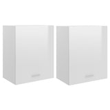 NNEVL Hanging Cabinets 2 pcs High Gloss White 50x31x60 cm Chipboard