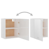 NNEVL Hanging Cabinets 2 pcs High Gloss White 50x31x60 cm Chipboard