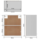 NNEVL Hanging Cabinets 2 pcs High Gloss White 50x31x60 cm Chipboard