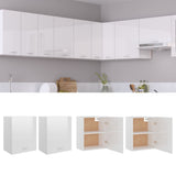 NNEVL Hanging Cabinets 2 pcs High Gloss White 50x31x60 cm Chipboard