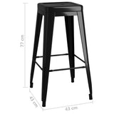 NNEVL 7 Piece Bar Set White and Black