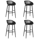 NNEVL 5 Piece Bar Set White and Black