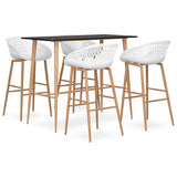NNEVL 5 Piece Bar Set Black and White