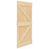 NNEVL Sliding Door with Hardware Set 100x210 cm Solid Pine Wood