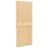 NNEVL Sliding Door with Hardware Set 100x210 cm Solid Pine Wood