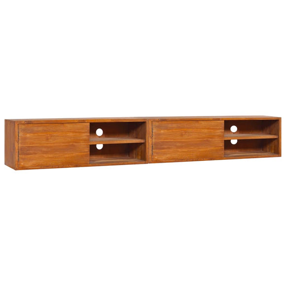 NNEVL Wall-mounted TV Cabinet 180x30x30 cm Solid Teak Wood