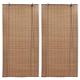 NNEVL Bamboo Roller Blinds 2 pcs 100 x 160 cm Brown