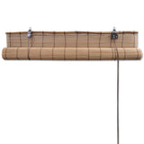 NNEVL Bamboo Roller Blinds 2 pcs Brown 120 x 220 cm