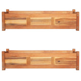 NNEVL Garden Raised Beds 2 pcs Acacia Wood 100x30x25 cm