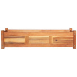 NNEVL Garden Raised Beds 2 pcs Acacia Wood 100x30x25 cm