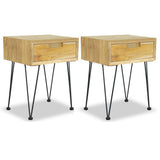NNEVL Bedside Cabinets 2 pcs 40x30x50 cm Solid Teak