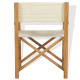 NNEVL Folding Director's Chairs 2 pcs Solid Teak Wood
