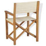 NNEVL Folding Director's Chairs 2 pcs Solid Teak Wood