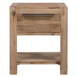 NNEVL Nightstands with Drawers 2 pcs 40x30x48 cm Solid Acacia Wood