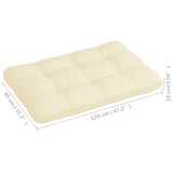 NNEVL Pallet Sofa Cushion Cream 120x80x10 cm