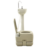 NNEVL Portable Camping Toilet 10+10L and Handwash Stand 20L Set Grey