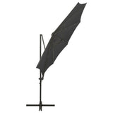 NNEVL Cantilever Umbrella with Pole and LED Lights Anthracite 300 cm