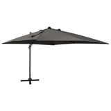 NNEVL Cantilever Umbrella with Pole and LED Lights Anthracite 300 cm