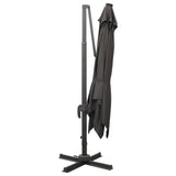 NNEVL Cantilever Umbrella with Pole and LED Lights Anthracite 300 cm