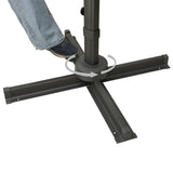 NNEVL Cantilever Umbrella with Pole and LED Lights Anthracite 300 cm