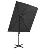 NNEVL Cantilever Umbrella with Double Top Anthracite 250x250 cm