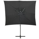 NNEVL Cantilever Umbrella with Double Top Anthracite 250x250 cm