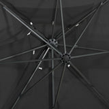 NNEVL Cantilever Umbrella with Double Top Anthracite 250x250 cm