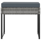 NNEVL 9 Piece Garden Dining Set with Cushions Poly Rattan Grey
