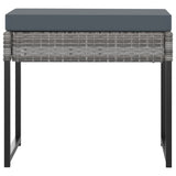 NNEVL 11 Piece Garden Dining Set with Cushions Poly Rattan Grey