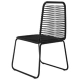 NNEVL Outdoor Chairs 6 pcs Poly Rattan Black