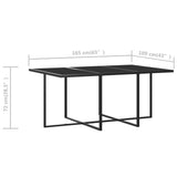 NNEVL 7 Piece Outdoor Dining Set with Cushions Poly Rattan Grey