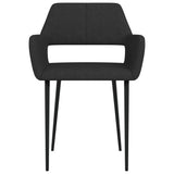 NNEVL Dining Chairs 6 pcs Black Fabric