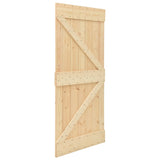 NNEVL Sliding Door with Hardware Set 80x210 cm Solid Pine Wood