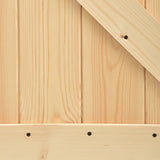 NNEVL Sliding Door with Hardware Set 80x210 cm Solid Pine Wood