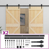 NNEVL Sliding Door with Hardware Set 90x210 cm Solid Pine Wood