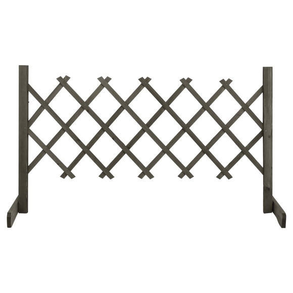 NNEVL Garden Trellis Fence Grey 120x60 cm Solid Firwood