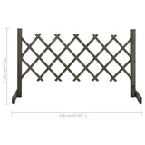 NNEVL Garden Trellis Fence Grey 120x60 cm Solid Firwood