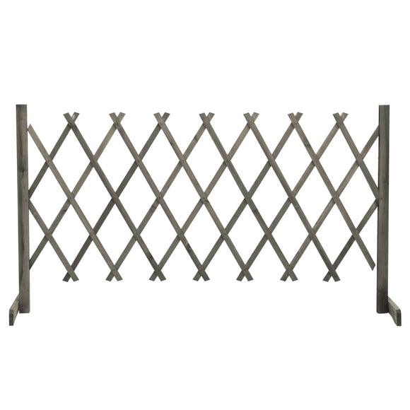 NNEVL Garden Trellis Fence Grey 150x80 cm Solid Firwood